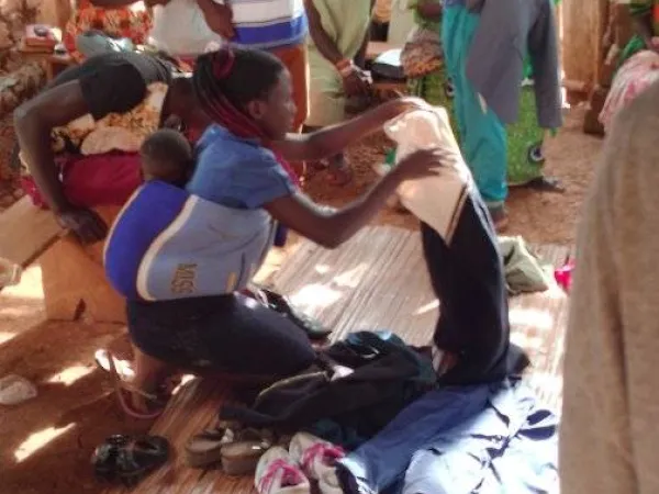 charity in clothes and shoes